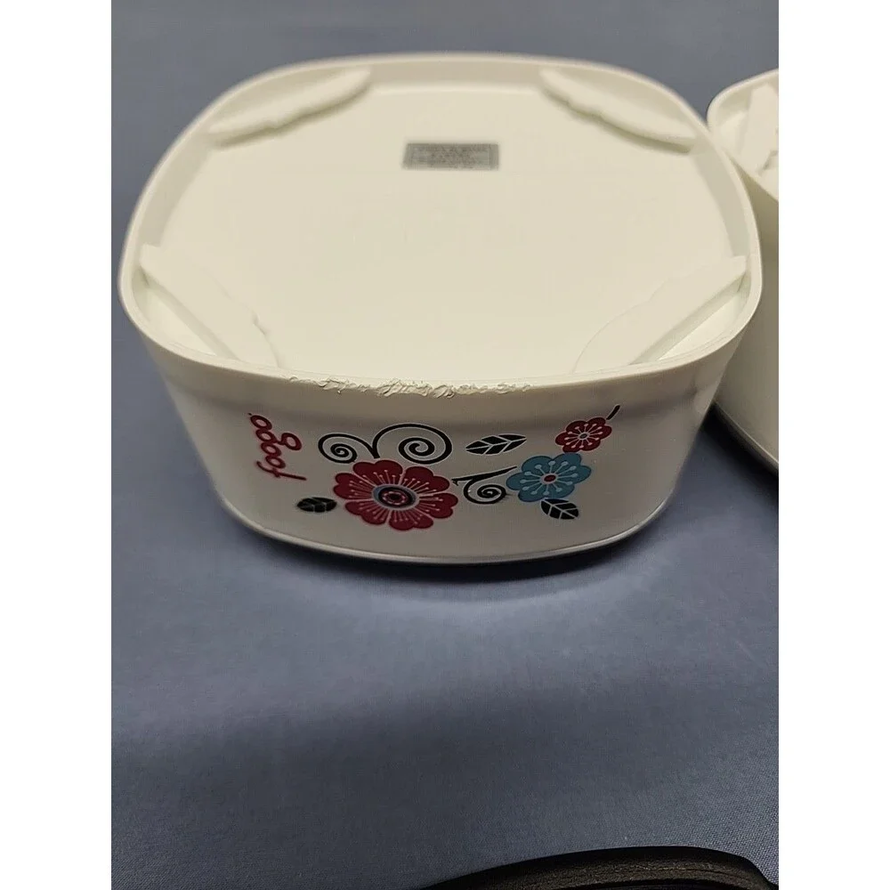 Foogo By Thermos 12 Oz. Stackable Bento Containers Set Of 2 In Poppy Patch 2012